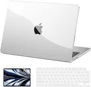 AKIT Compatible with MacBook Air 13 Inch Case 2025 2024-2022 M4 M3 M2 A3240 A3113 A2681, [Ultra-Thin] Hard Shell Laptop Case&Keyboard Cover&Screen Flim for MacBook Air 13.6 Inch 2025, Crystal Clear