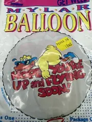 vintage anagram mylar get well duck balloon NOS