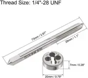 1/4"-28UNF HSS Tap And Die,UNF Machine Thread Tap + Round Thread Die Right Hand