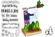 Sizzix Framelits Seasonal Photo Stand #662181 Retail $14.99 7pk & stamps-Kanase