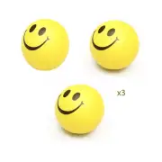 Happy Face Stress Ball Set of 3 - Foam Fidget Relief Toy for Children & Adult