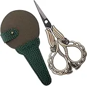 YOUGUOM Sharp Detail Scissors with Case Embroidery Crafting Sewing Scissor for Needlework Threading Craft Artwork DIY Tools, Vintage Little Precision Shears
