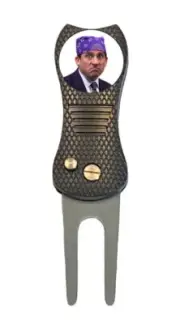 Prison Mike The Office Gift Golf Ball Marker +Switchblade Divot Tool