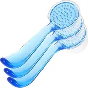 Vaguelly Soft Bristles Face Wash Brush Set 3pcs Goat Ox Horn Brushes for Skincare Facial Exfoliation Tool