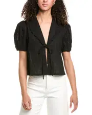 CELESTINE SEI Linen-Blend Blouse