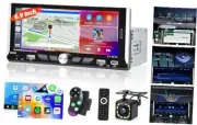Single Din Touchscreen Radio with Wireless Carplay and Android Auto, 6.9 Inch