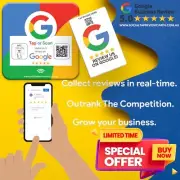 Google Review Combo Package Epoxy Plate and PVC Card Tap or Scan QR Code
