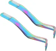 2Pcs Eyelash Tweezers for Precision Makeup Application Professional Female Tool for Individual Lashes and Lash Extensions Durable and Easy to Use