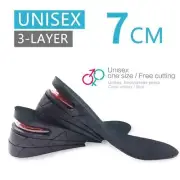 2.75 inch Height Increase Insole 3-Layer Air Cushion Heel Insert Shoes Insole