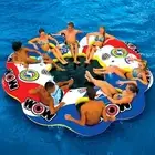Giant Water Raft Inflatable Lounge Island Float Tube Swimming Pool Lake River