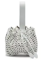 Alaïa Rose Marie Laser-cut Leather Bucket bag - White ONE SIZE