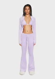 Lavender Get Stuff Done 3-Piece Velour Set