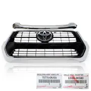 Fits Toyota Hilux Revo 2WD 4WD 2021 22 Set Chrome Hood Garnish & Grille Grill (for: Toyota)