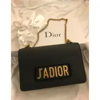 在飛比找蝦皮購物優惠-Dior 黑色 牛皮 JADIOR 鍊包