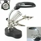 LED Desk Lamp Magnifying Magnifier Glass With Light Stand Clamp For Repair Read