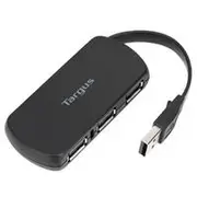 Targus 4-Port USB Hub Black - Compatible with PC and MAC