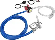 YOHOME 12V Fuel Pump Kit with Hose Nozzle, for Gasoline, Diesel and Light oil, 3.7GPM DOUBLE WAY Cast Iron Explosion-proof Gasoline Pump, Overheat Protection With Built-in Bypass, YH-1206EPST