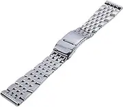 [KAVJU] 20mm 22mm 24mm Stainless Steel Watchband For Breitling Watch Strap Men's Bracelet Push Button Hidden Clasp