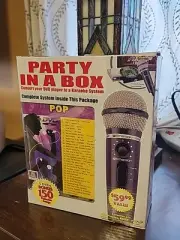 NEW! PARTY IN A BOX Karaoke System with 5 DVDs with Songs, Use With Own TV