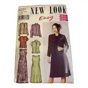 New Look 6201 Misses Dress Jacket mandarin collar bust 32-44 size 10-22 Uncut
