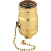 (16)-Do it Best Pull Chain Medium Base Polished Gilt Lamp Socket C20-19980-0PG