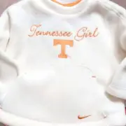 Nike Baby Fleece Set sz 12 month Tennessee Girl Orange Cream Pants Top New 2001