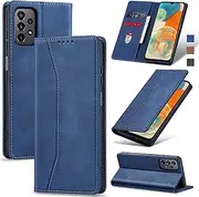 [Jasonyu] Case for Samsung Galaxy A23 5G/4G PU Leather Wallet Flip Cover with Card Holder,Kickstand, Magnetic Closure,TPU Shockproof Interior Case Compatible with Samsung A23 (Blue)