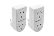 2x The Brute Power Co Double Plug Surge Protector Adaptor for Indoor Home Socket