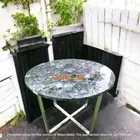 24" Round Labradorite Stone Coffee Table Handmade Crystal Healing Gemstone Decor