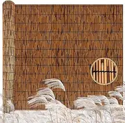 Natural Reed Fence, Bamboo Privacy Screen, 4FT X 16.4FT Bamboo Fencing Privacy Reed Screening for Outdoor, Gallery, Restaurant, Hotel, Patio(H1.83xL15m/H6xL49ft)
