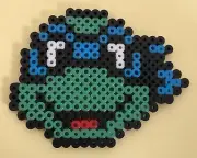 Teenage Mutant Ninja Turtles Leonardo TMNT Perler Bead Pixel Art Handmade 4"x3"