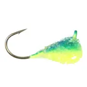 Clam Snow Drop XL 1/16 oz - Blue Banana - Tungsten Glow Ice Fishing Jig