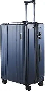 [TydeCkare] 28 Inch Hardside Expandable Luggage, Checked Medium Luggage & Spinner Silent Wheels, Lightweight ABS+PC Hardshell Suitcase, Dark Blue