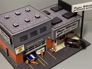 Built from Scratch 1/64 Scale Art Diorama – “Papa Wheelies Speed Shop