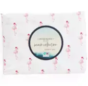 Cynthia Rowley Christmas Pink Flamingo KING Sheet Set Santa Hat Beach Collection
