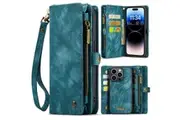 Apple iPhone 14 Pro Max CaseMe 008 2-In-1 Wallet with Detachable Cover, 8 Card Slots + Zip Pocket