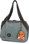 New Chala Bowling Tote Shoulder Large Bag Indigo Blue Vegan OCTOPUS-A Coin Purse