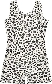 [FRODOTGV] Black Polka Dots Leotard for Girls Gymnastics Toddlers Ballet Unitard for Exercise, Playing, Biketard