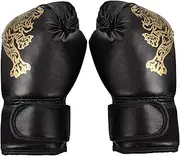 Abaodam 1pair Breathable Boxing Gloves for Boy Girl Lightweight Protective Training Mitts Ergonomic Design for Sparring and Wrestling Pu Material Black Color for Young Athletes