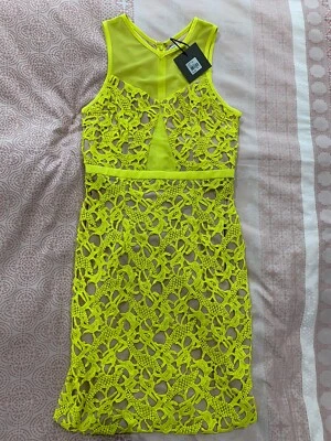 BNWT Women’s COOPER ST Dress Yellow Lime Pencil Size 10 RRP $159.95