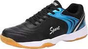 [JiuQing] Men's Badminton Shoes Breathable Tennis Pickleball Trainers Non-Slip Travel Fitness Sports Shoes