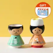 LUCIE KAAS BORDFOLK Egg Holder Cups Moomin SET (2 pcs + Gift Box)