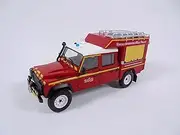 OPO 10 - Fire Truck 1/43 Land Rover Defender 130 Hazardous Environment Intervention Vehicle (GRIMP) - Light Firefighter Vehicle Hachette CPL03