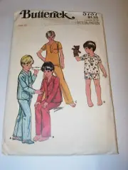 BOYS CHILDS UNCUT BUTTERICK 5737 SEWING PATTERN PAJAMAS TOP PANTS SHORTS SIZE 6
