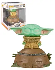 Funko POP! Deluxe Star Wars The Mandalorian #485 Grogu (The Child aka Baby Yoda) Using The Force (Light & Sound) - New, Mint Condition