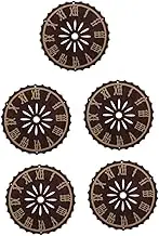 Ciieeo 5pcs Practical DIY Clock Parts Round Dial Replacement for Cuckoo Clocks Easy Install Markings