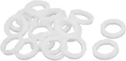 uxcell PTFE Flat Washers 12mm OD 8mm ID 2mm Thickness Sealing Gasket for Faucet Pipe Water Hose, White, Pack of 20