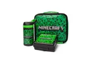 Minecraft Lenticular Creeper Lunch Bag Set (Green/Black) (One Size)