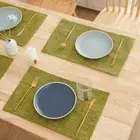 2Pcs Durable Linen Solid Color Table Mat Creative Nordic Style Table Mat Dinner