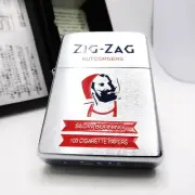 Zig-Zag Tbacco Cigarette Engraved Zippo Oil Lighter 2004 MIB Rare